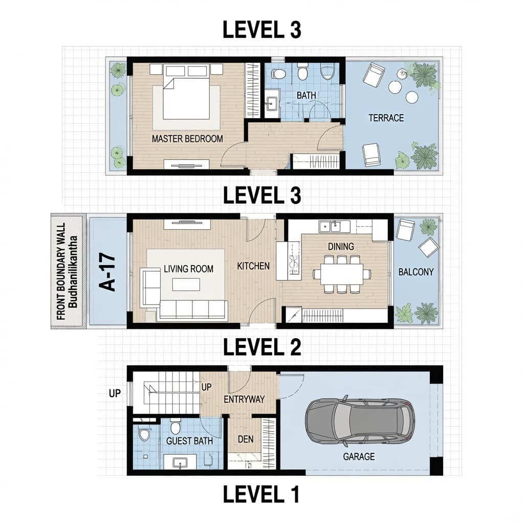 Modern Family Residence at Budhanilkantha house design photo 2 by KSM Services