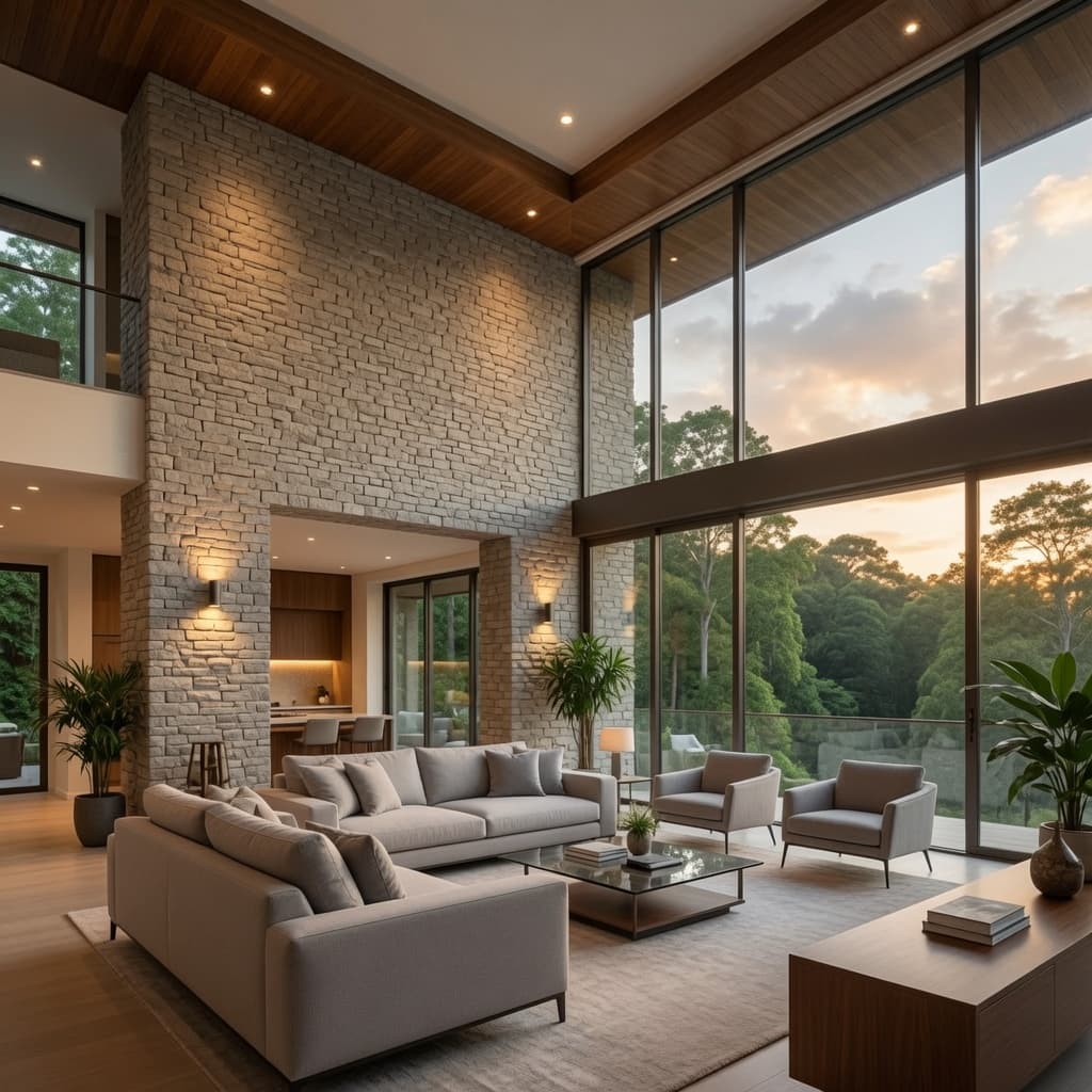 Modern Family Residence at Budhanilkantha house design photo 1 by KSM Services